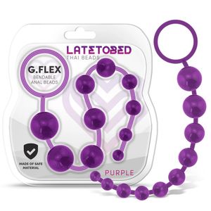 Latetobed G.Flex Bendable Thai Anal Beads - Ljubičasta