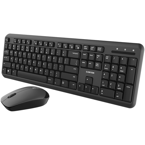 Canyon SET-W20 UK/US Keyboard+Mouse Velvet Wireless Black slika 1