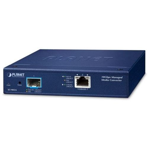 Planet 1-Port 10G 5G 2.5G 1G 100BASE-T 1-Port 10G 1GBASE-X SFP Managed Media Converter slika 1
