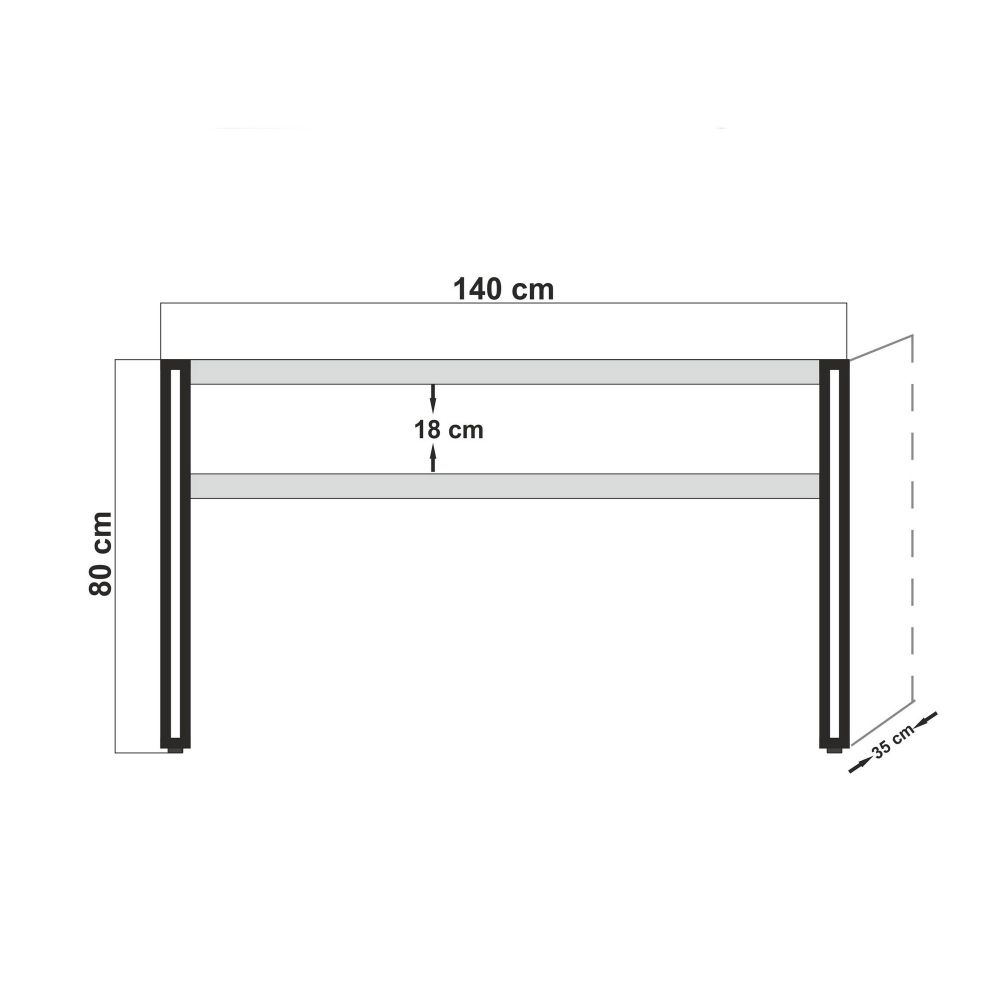 Cosmo Dresuar Atlantic Pine Black Sideboard slika 6