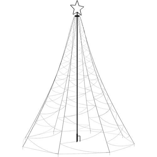 Božićno drvce s metalnim stupom i 1400 LED žarulja plavo 5 m*Oštećena ambalaža/Izložbeni primjerak slika 6