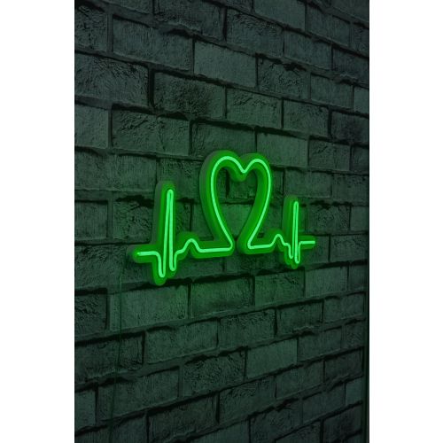 Wallity Ukrasna plastična LED rasvjeta, Love Rhythm - Green slika 1