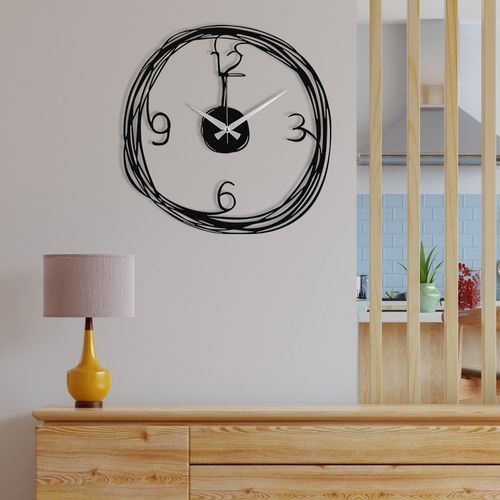 Gergo Black Decorative Metal Wall Clock slika 4