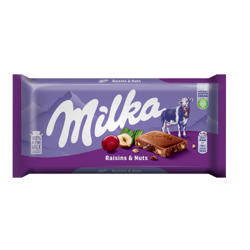 Milka čokolada grožđice i lješnjak 100 g slika 1