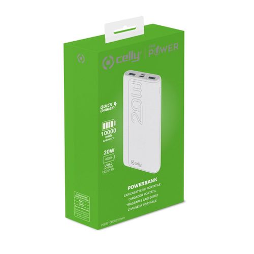 CELLY Powerbank EVO od 10000mAh u BELOJ boji slika 2