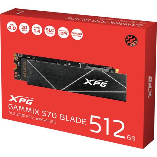 A-DATA 512GB M.2 PCIe Gen4x4 XPG GAMMIX S70 BLADE AGAMMIXS70B-512G-CS SSD slika 5