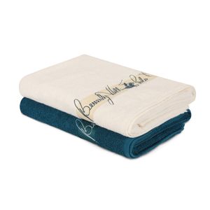 L'essential Maison 409 - Cream, Dark Petrol Blue Cream
Dark Petrol Blue Bath Towel Set (2 Pieces)