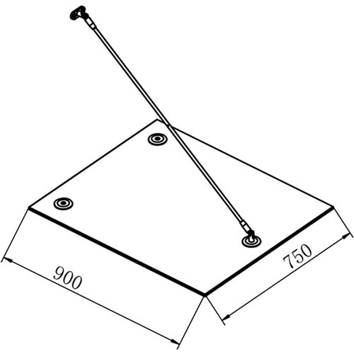 Nadstrešnica za ulazna vrata 90 x 75 cm VSG i nehrđajući čelik slika 8