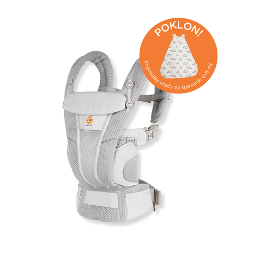 Ergobaby Omni Breeze nosiljka Pearl Grey + gratis klasična vreća za spavanje 0-6/S slika 1