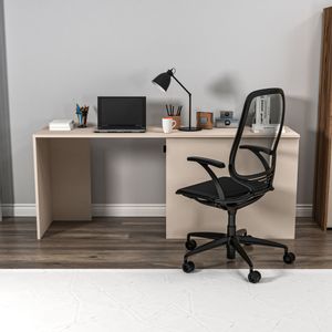 Akser - Light Walnut, Beige Light WalnutBeige Study Desk