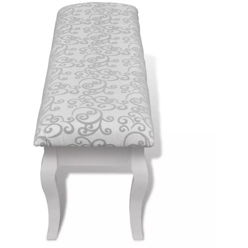 Tabure za stolić za šminkanje/dvosjed bijeli 110 cm slika 3