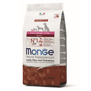 Monge Natural Superpremium Extra Small Adult Lamb With Rice And Patatoes 2.5 kg