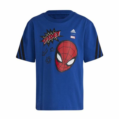 Dječja Majica Kratkih Rukava Adidas Spider-Man Plava za 4-5 godina slika 1