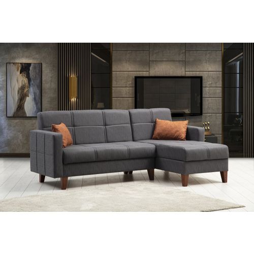 Atelier Del Sofa Garnitura, Polya L - Dark Grey slika 2