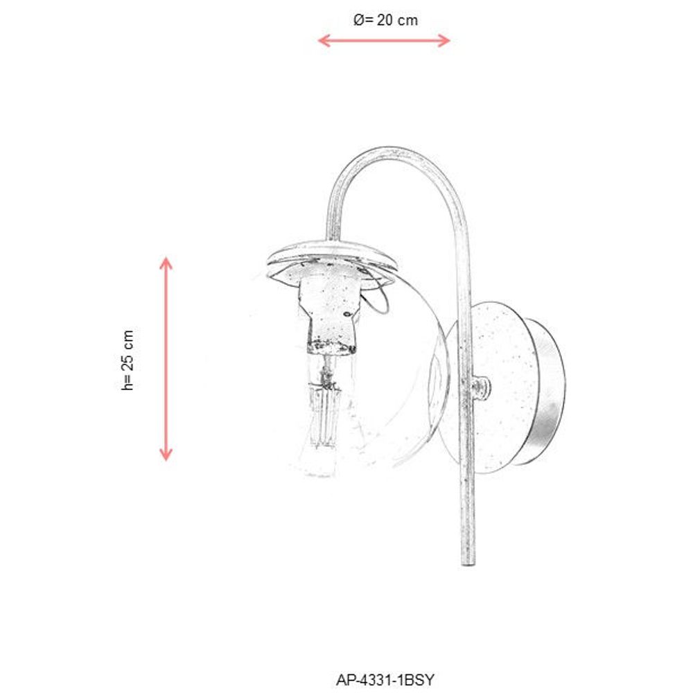 Zidna Lampa AP-4331-1BSY slika 3