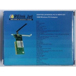 ReinkJet * PCI 2,4GHz 54Mbps B/G Atheros RWL548P sa ugradjenom fiksnom antenom (299)