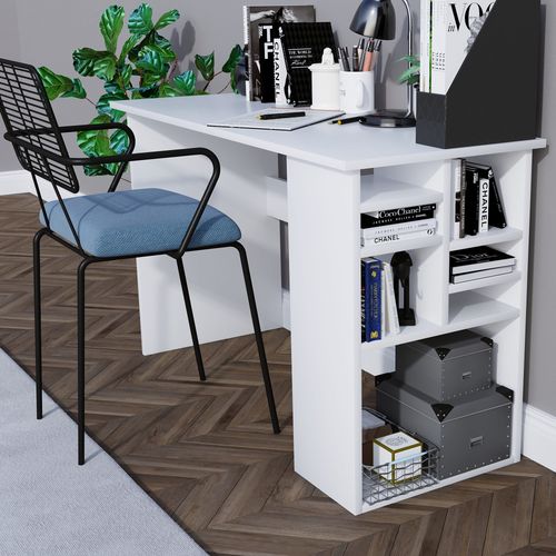 Woody Fashion Radni stol, Bijela boja, Akasya - White slika 3