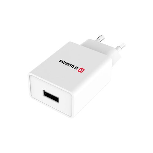 SWISSTEN punjač za AC220, 1xUSB, 1A, bijeli + LIGHTNING kabel slika 2