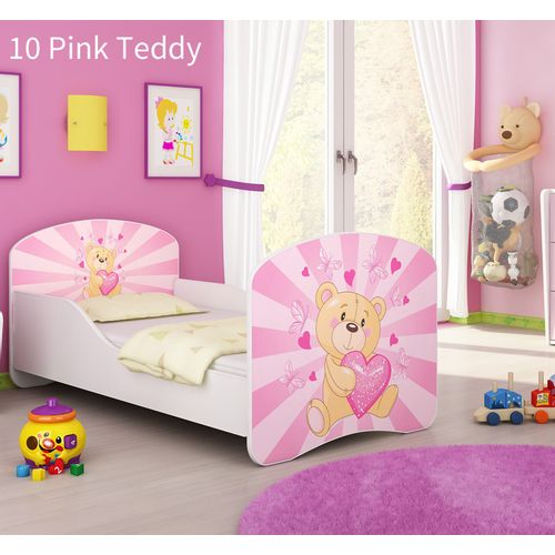 Dječji krevet ACMA s motivom 160x80 cm 10-pink-teddy-bear slika 1