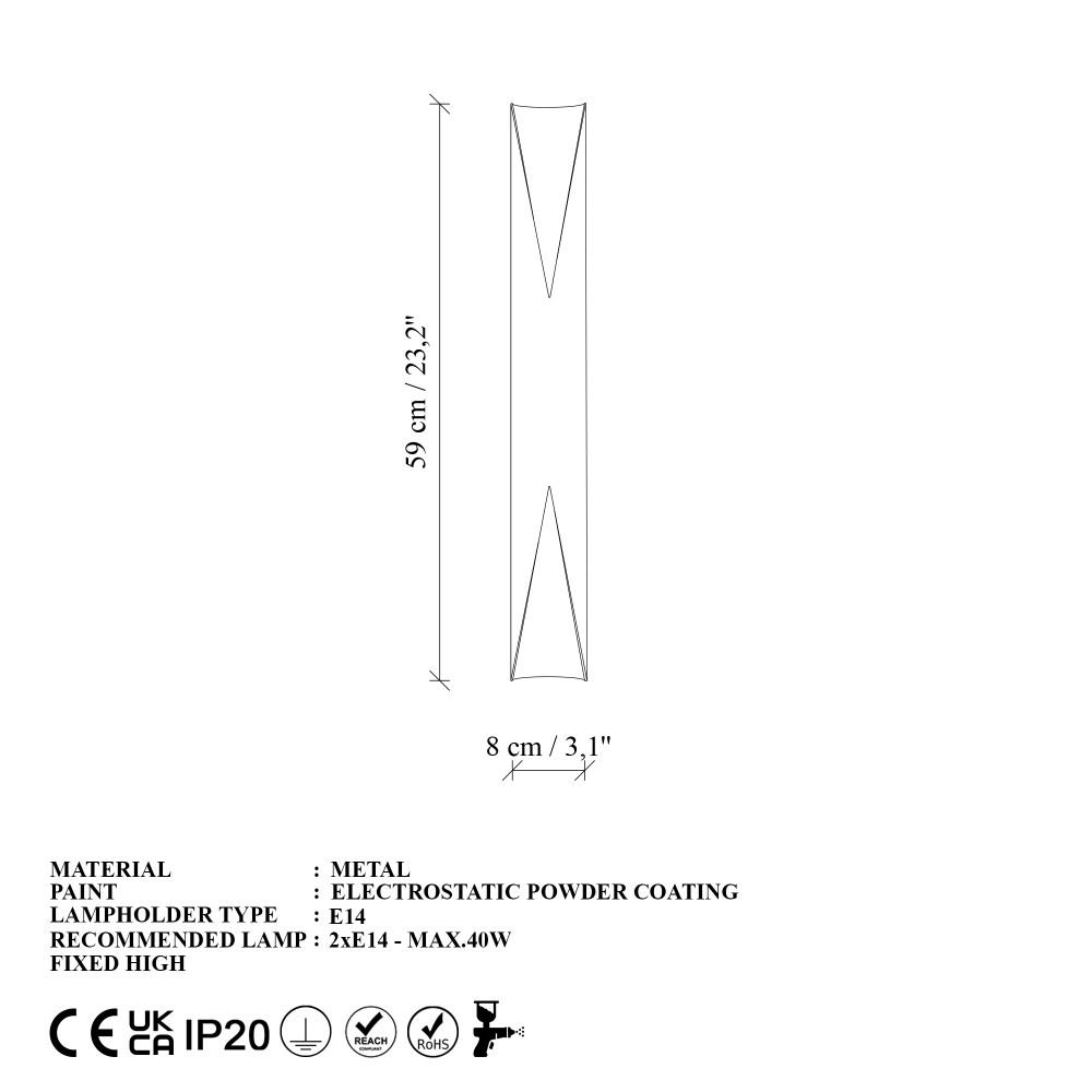 Zidna Lampa Vega - 15366, boje: Crna slika 9