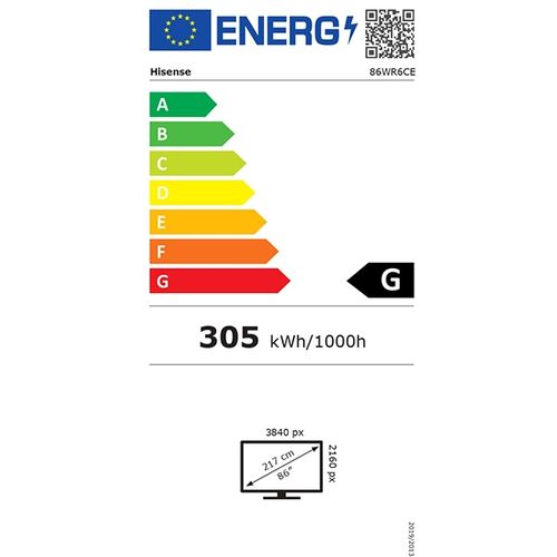 Hisense interaktivni zaslon 86WR6CE 86'' / 4K / 350 nits / 60 Hz / zaslon na dodir slika 5