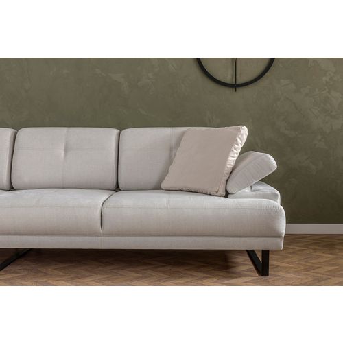 Atelier Del Sofa Mustang Large Left - Bež Bež Ugaona Garnitura slika 9