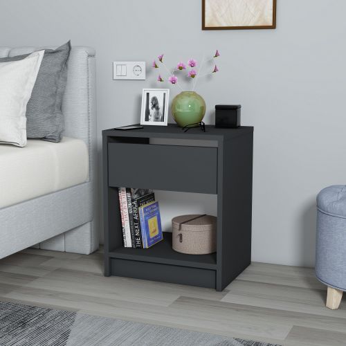 Cedrus - Anthracite Anthracite Nightstand slika 1