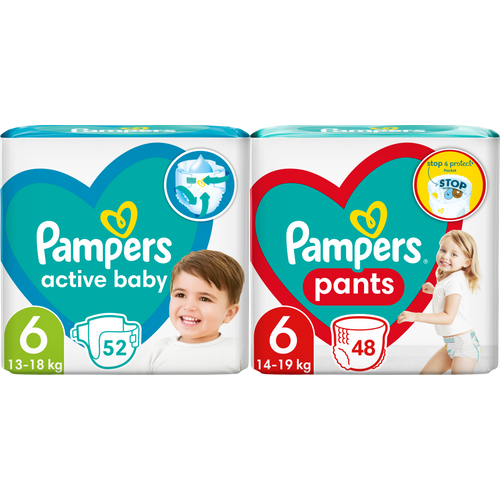 Pampers Active Baby Jumbo Pack  + Pampers Pants Giant Pack  slika 3