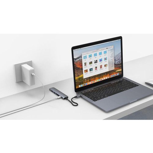 HyperDrive, BAR 6 u 1 USB-C HUB, za Macbook, Chromebook i PC, space grey slika 2