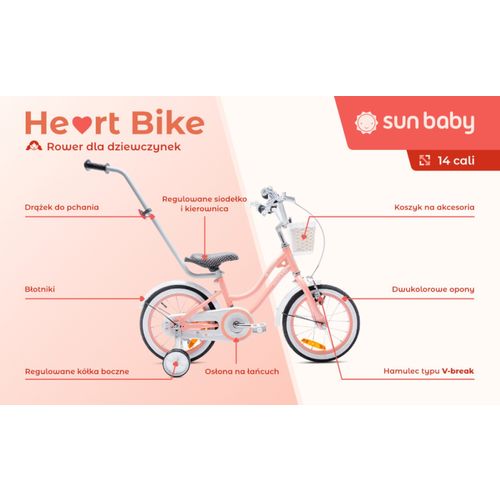 Dječji bicikl 14" Heart Bike boja breskve slika 8