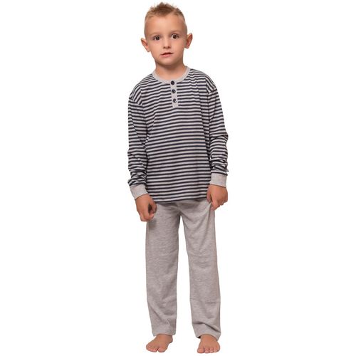 Dječja muška pamučna pidžama s gumbima slika 3