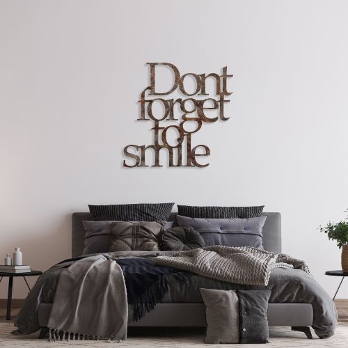 Wallity Metalna zidna dekoracija Rusty Dont Forget For Smile slika 3