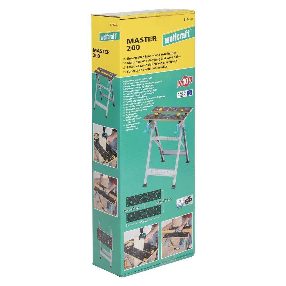 Wolfcraft Stol Radni i Stezni Master 200 / 645 x 450 x 800 mm - 6177000 slika 9
