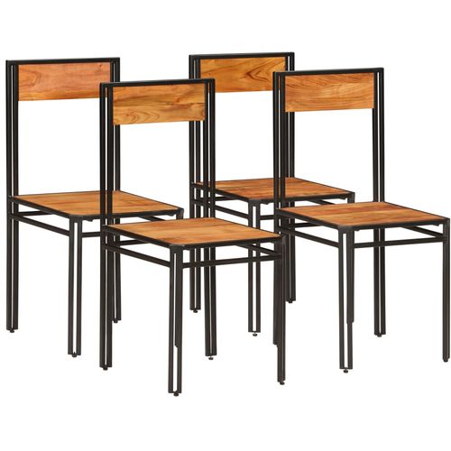 Blagovaonske stolice od drva bagrema s obradom od šišama 4 kom slika 1