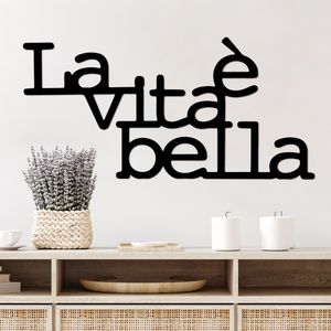 Decorative metal wall accessory Vita E Bella 1, colour: black