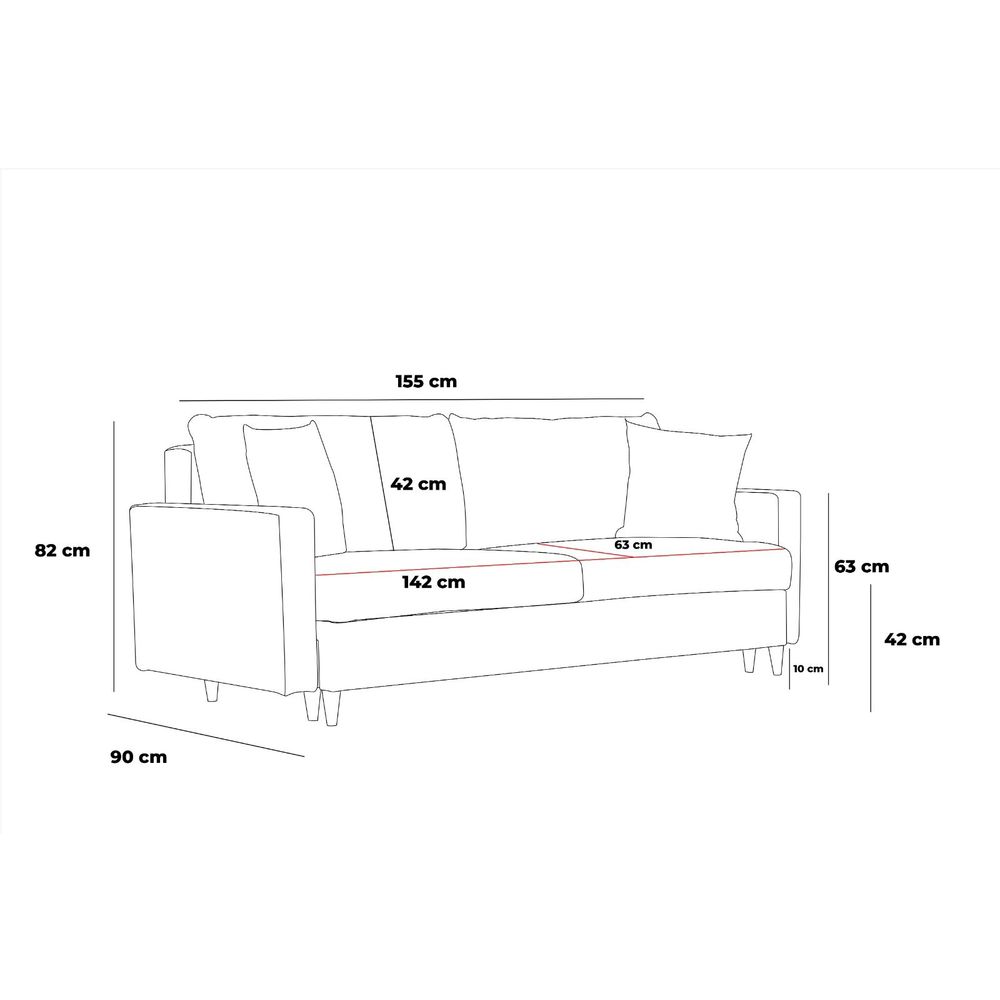 Elegantni dvosjed EVA u krem boji - Atelier Del Sofa slika 8