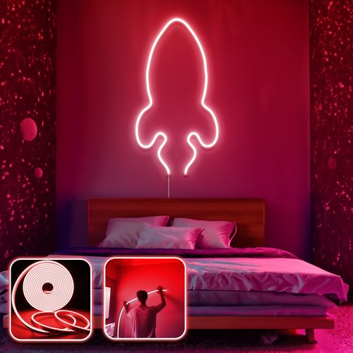 Opviq dekorativna zidna led svjetiljka, Rocket - Medium - Red slika 2