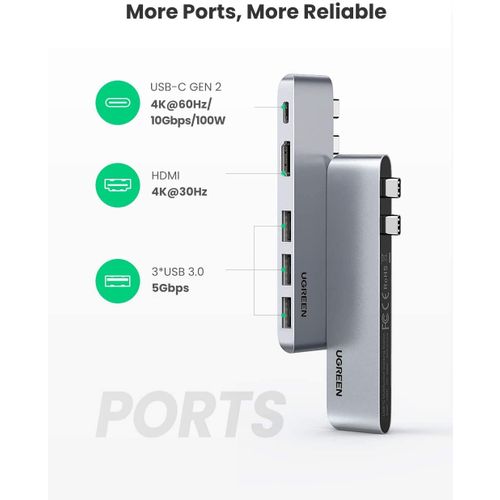 UGREEN USB-C Hub for MacBook (HDMI, USB-C, 2x USB 3.0) - box slika 8