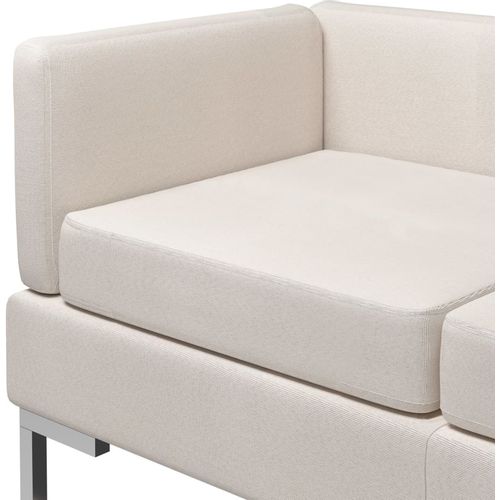 4-dijelni set sofa od tkanine krem slika 13