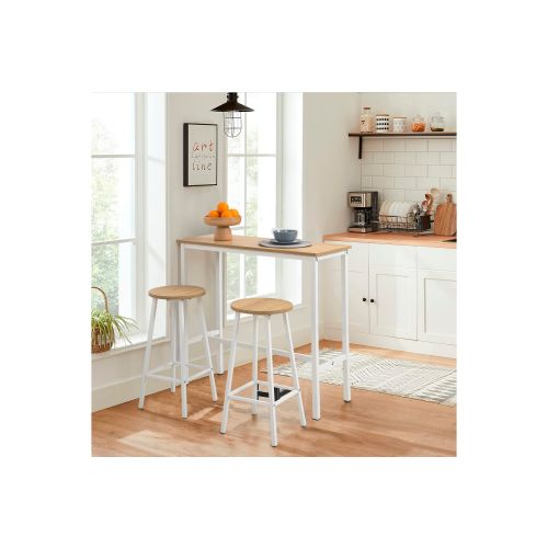 Mola Set 100 - Karina White White Bar Table & Stool Set (3 Pieces) slika 1