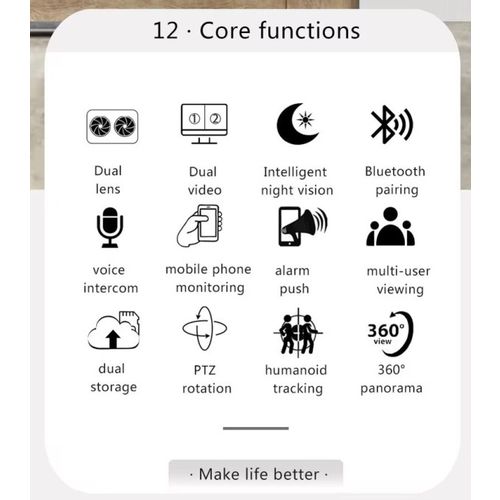 CAM-IP6MP-Q7 GMB kamera 6 mpix microSD iCSee xmeye pro app Two-way voice PTZ 3,6mm+3,6mm slika 2