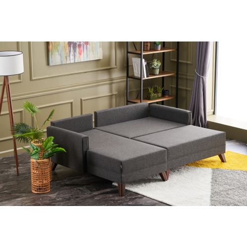 Atelier Del Sofa Kutna garnitura na razvlačenje, Antracit, Bella Mini Corner Sofa Left - Anthracite slika 3