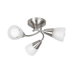 Rabalux Connor plafonska lampa, saten hrom/ opal staklo, E14 3X 40W