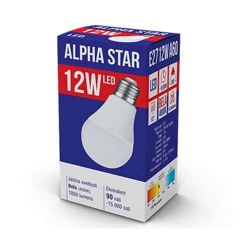 Alpha Star E27 12W NB LED Sijalica 4000K/1050Lm/220V,Bela slika 3