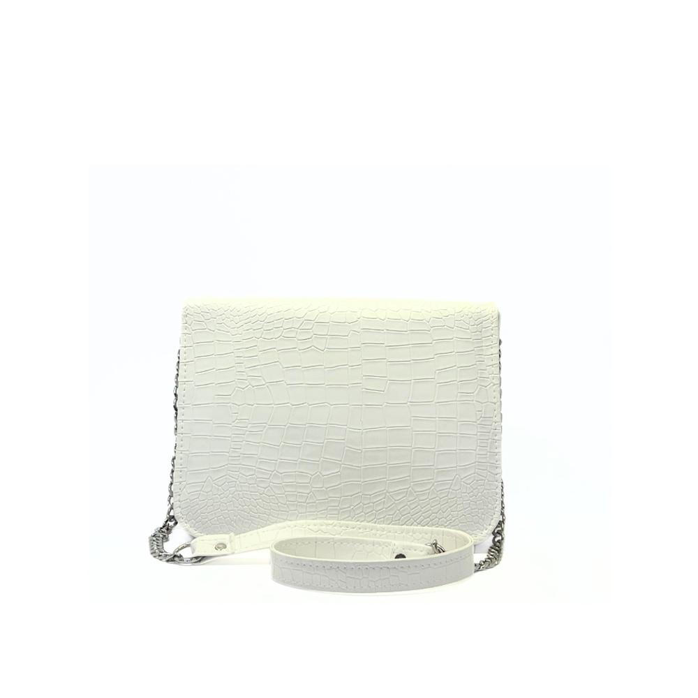 ILEA Ženska torba Nella M 26x19cm, Bijela Kroko slika 1