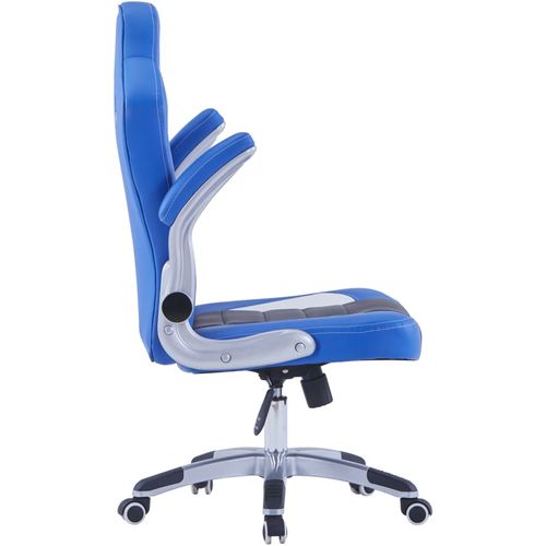 Igraća stolica od umjetne kože plava slika 5