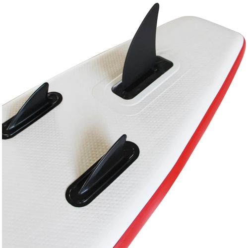 Daska na napuhavanje za veslanje stojeći crveno-bijela slika 5