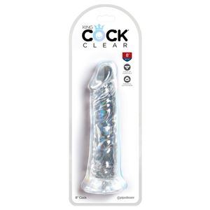 Dildo 21,8 cm King Cock Clear