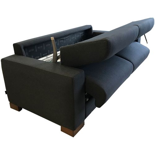 Kansas - Black Black 3-Seat Sofa-Bed slika 2
