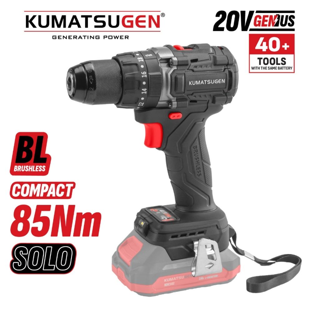 Kumatsugen KDC120 aku udarna bušilica solo, 20V 85Nm, BL motor slika 1